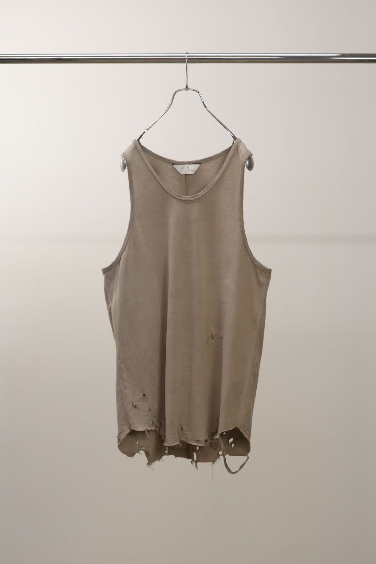 ANCELLM - DAMAGE TANK TOP | BROWN | タンクトップ | NapsNote