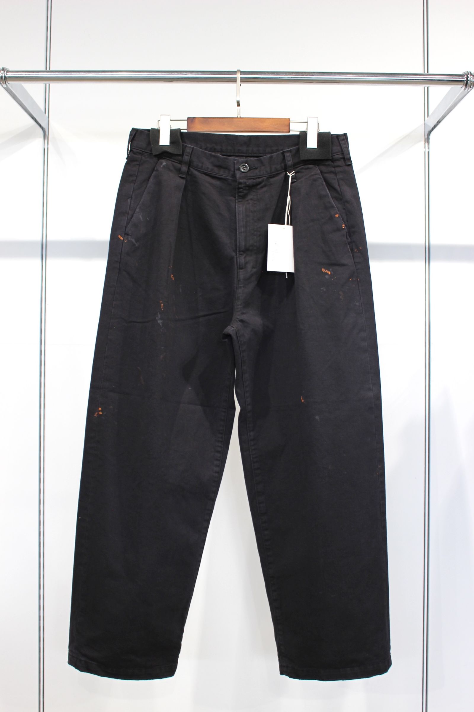 ANCELLM - PAINT CHINO TROUSERS | BLACK | チノ | NapsNote
