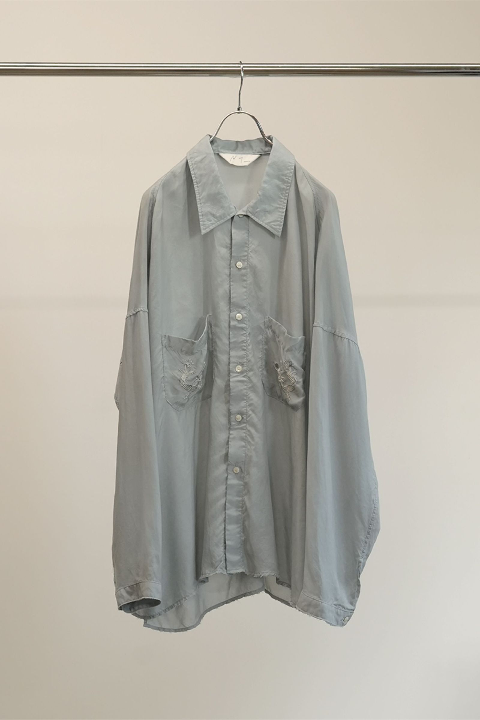 ANCELLM - AGING EMBROIDERY SHIRT | SAX | シャツ | NapsNote