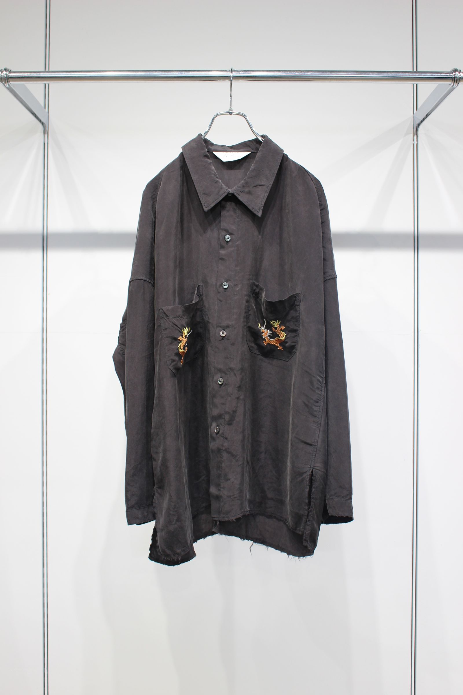 ANCELLM - AGING EMBROIDERY SHIRT | BLACK | シャツ | NapsNote