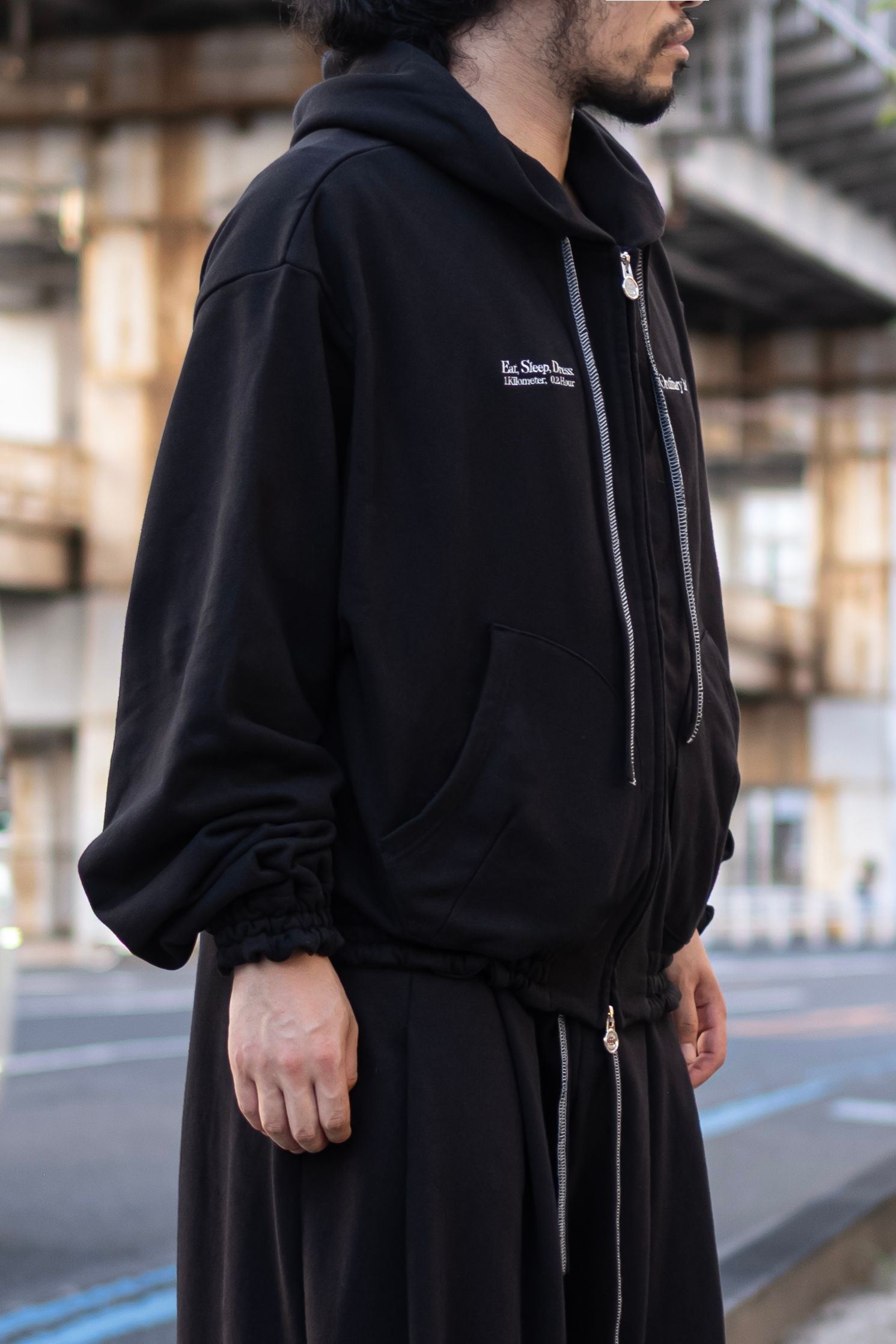 SHINYAKOZUKA - ORDINARY OLD STYLE ZIP HOODIE / BLACK | Retikle