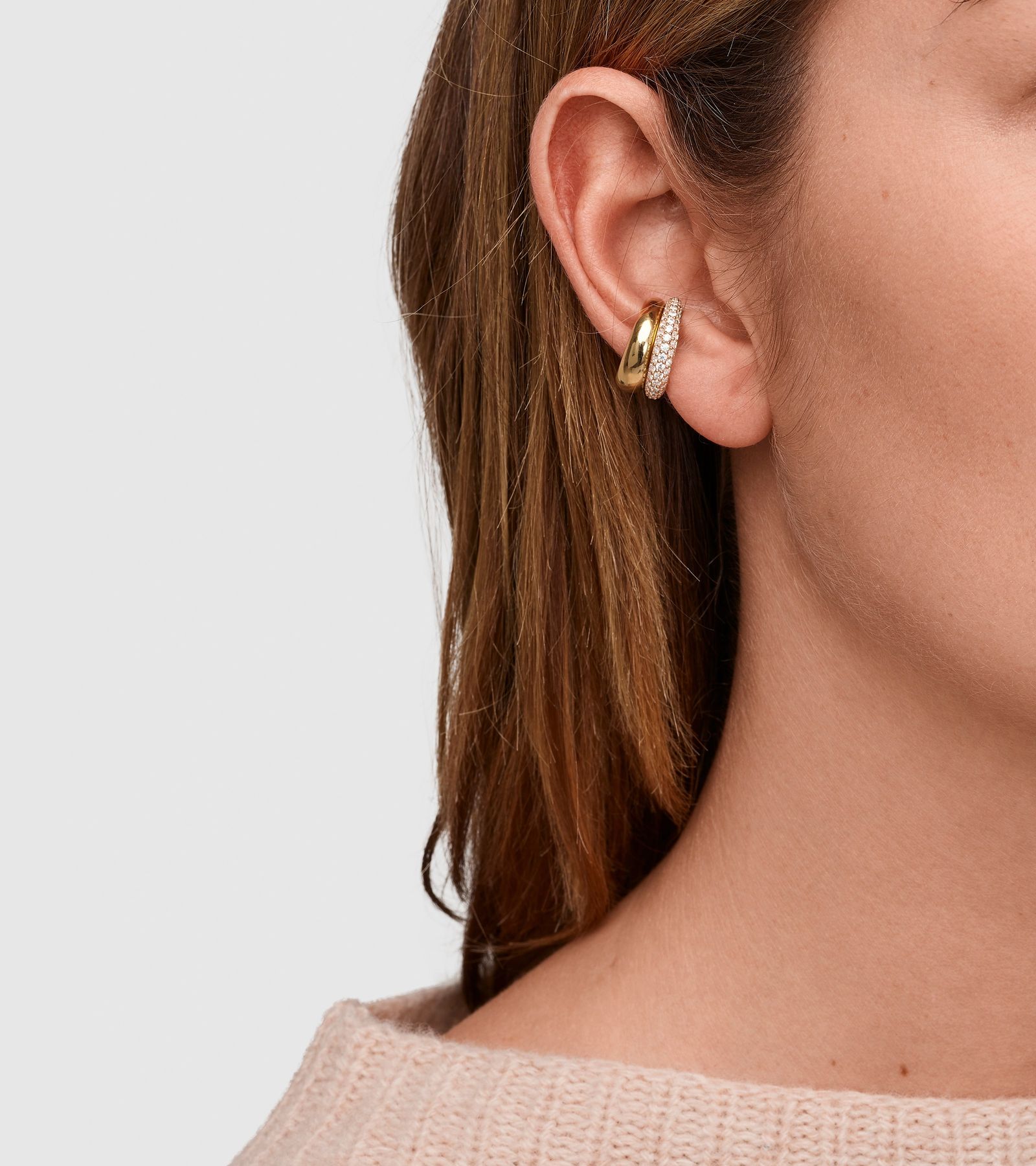 TOMWOOD - Ear Cuff Slim Zirconia Gold / イヤーカフ (ジルコニア