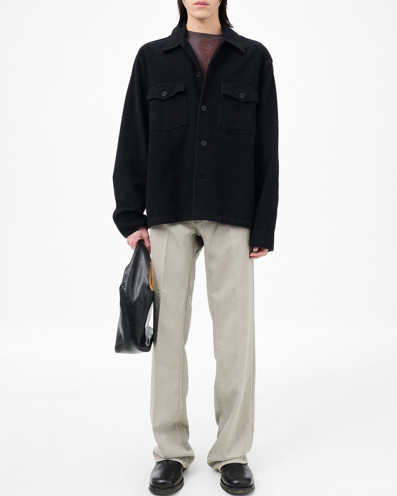 OUR LEGACY - EVENING COACH JACKET Black Brushed Cotton | River