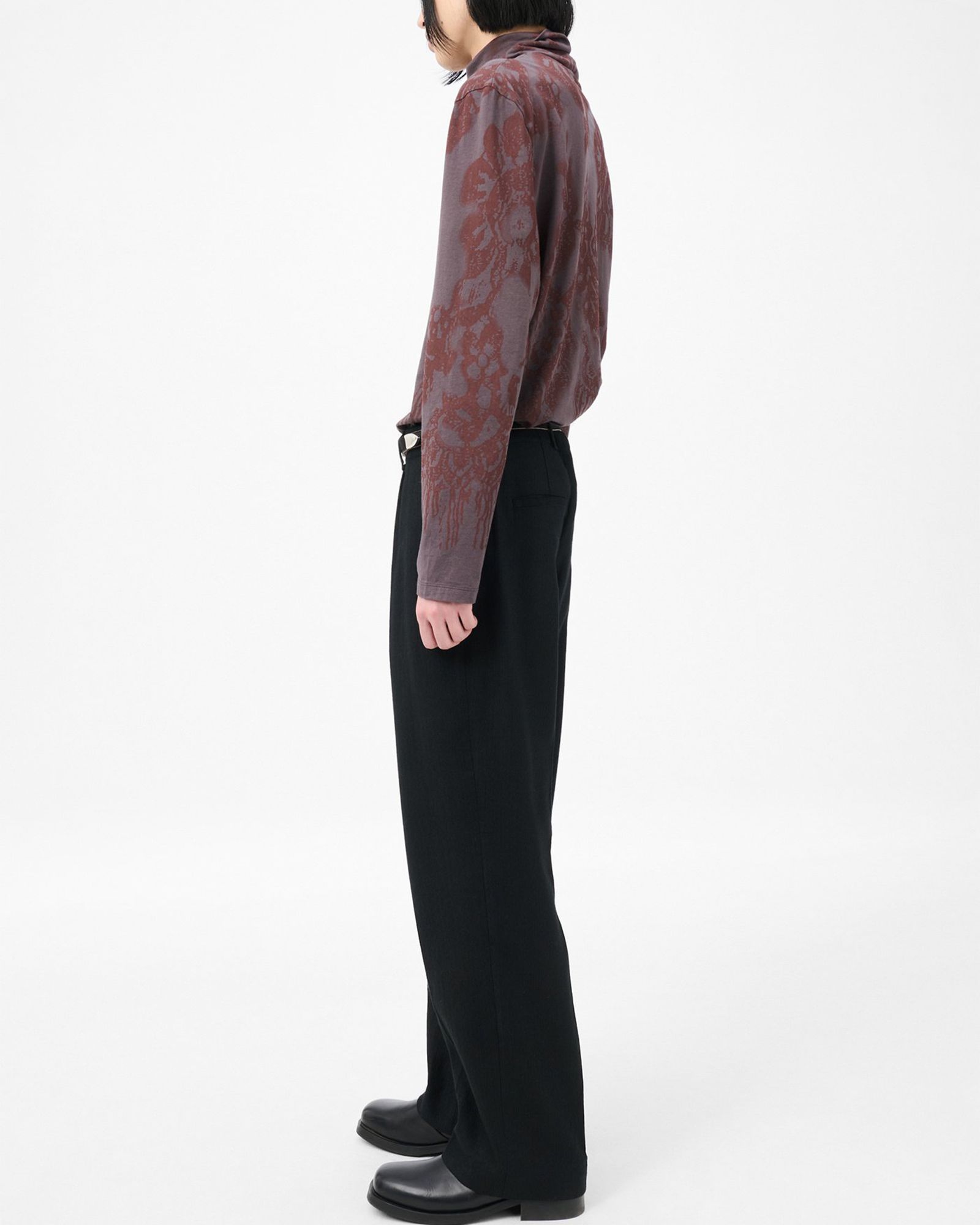 OUR LEGACY - BORROWED CHINO Coal Black Link Stripe Weave | River