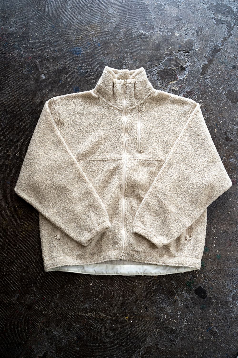 CIOTA - 【ラスト1点】スビンコットン混紡毛パイルブルゾン(LIGHT