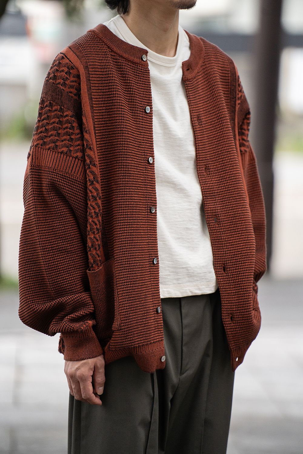 YASHIKI - 【ラスト1点】【24AW】Tasogare Cardigan(ORANGE) | Salty