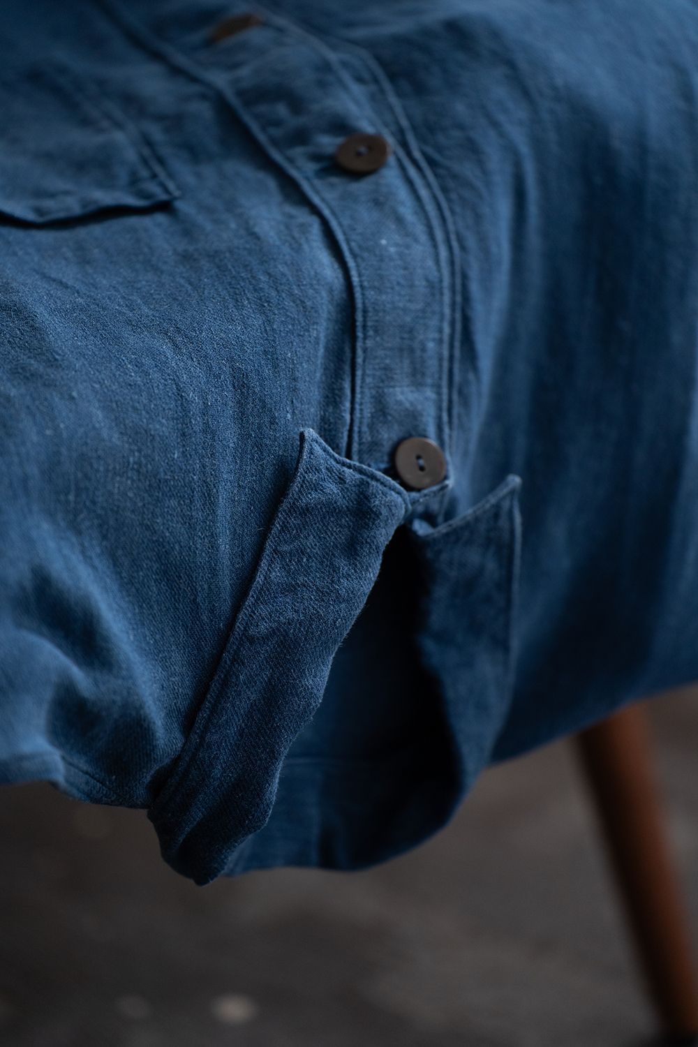 MITTAN - 【ラスト1点】綾織大麻平面ブルゾン(藍) | Salty