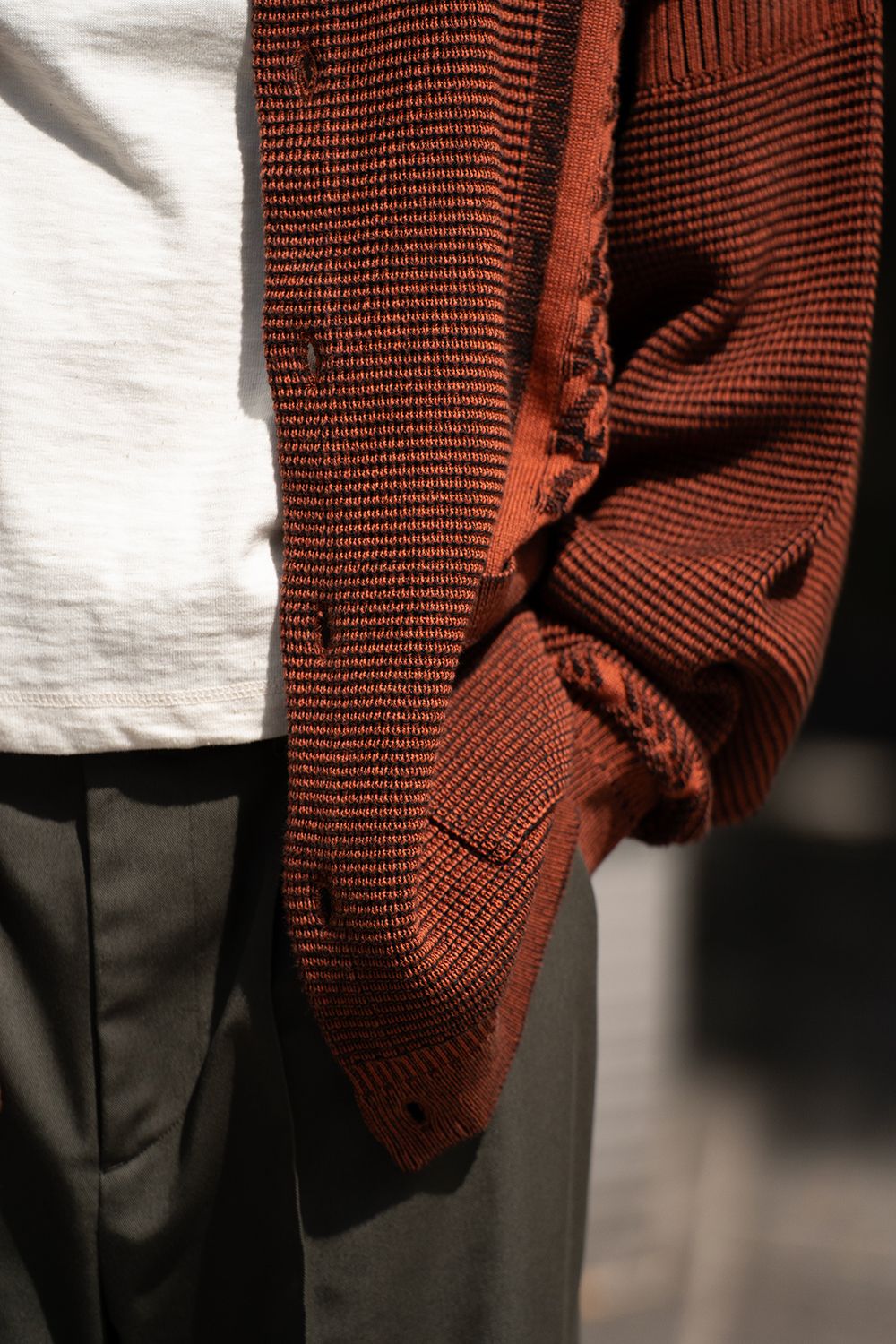 YASHIKI - 【ラスト1点】【24AW】Tasogare Cardigan(ORANGE) | Salty