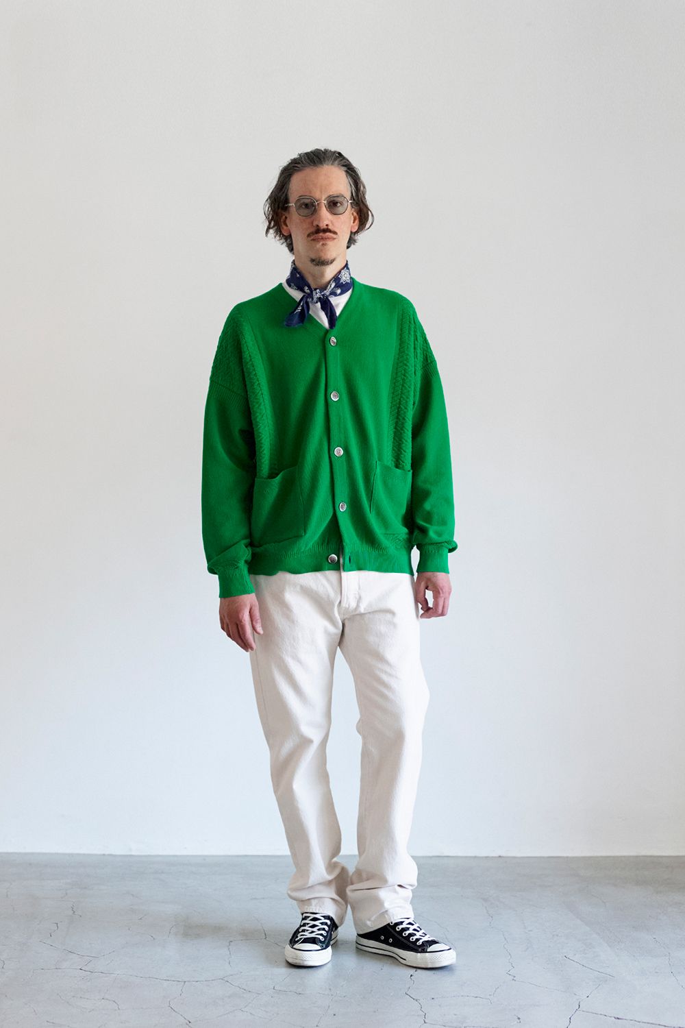 YASHIKI - Hanaikada Cardigan(KELLY GREEN) | Salty