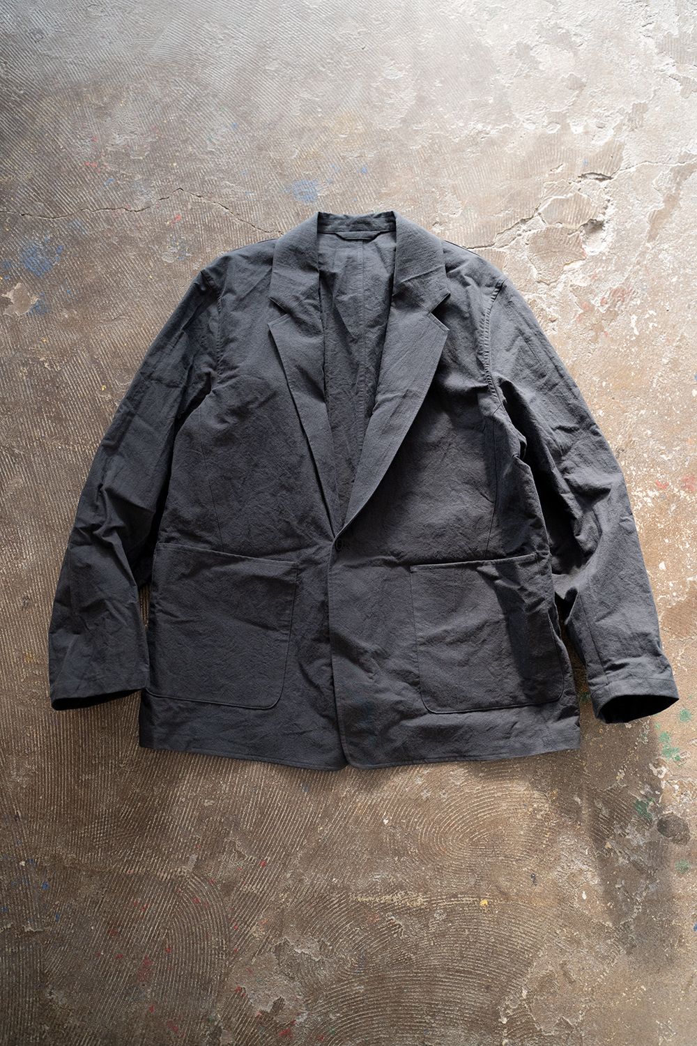 STILL BY HAND - 【ラスト1点】和紙×ウール混ジャケット(INK BLACK