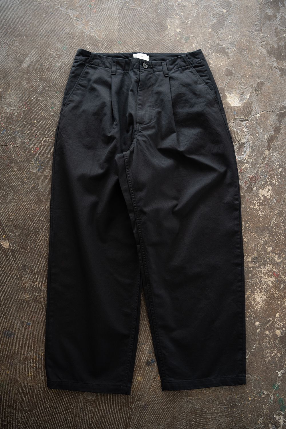 新品未使用 SOPNET. 黒 スラックス フロントタック Dリング付き 新品未