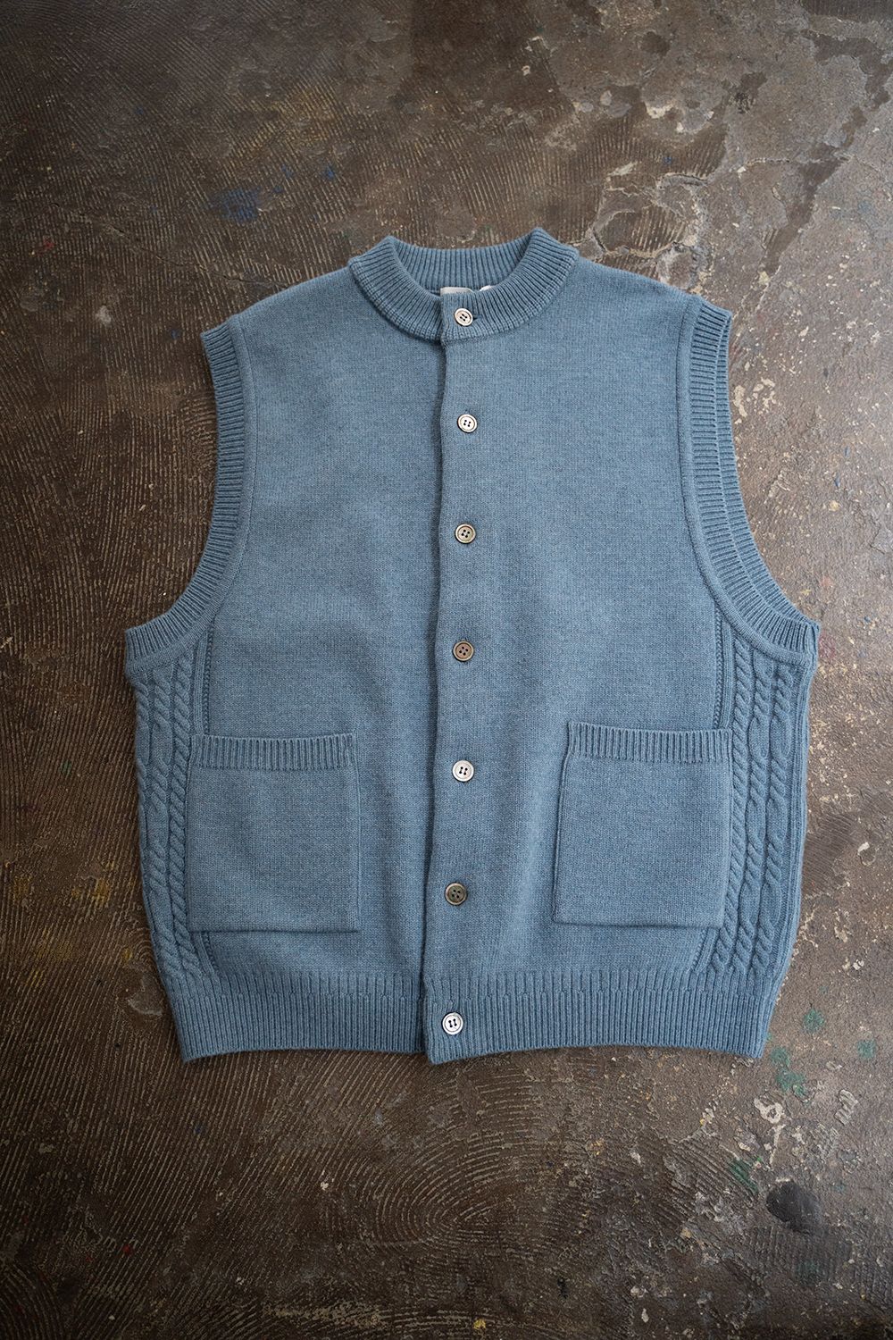 YASHIKI - Shiraiki Vest(SAX BLUE) | Salty