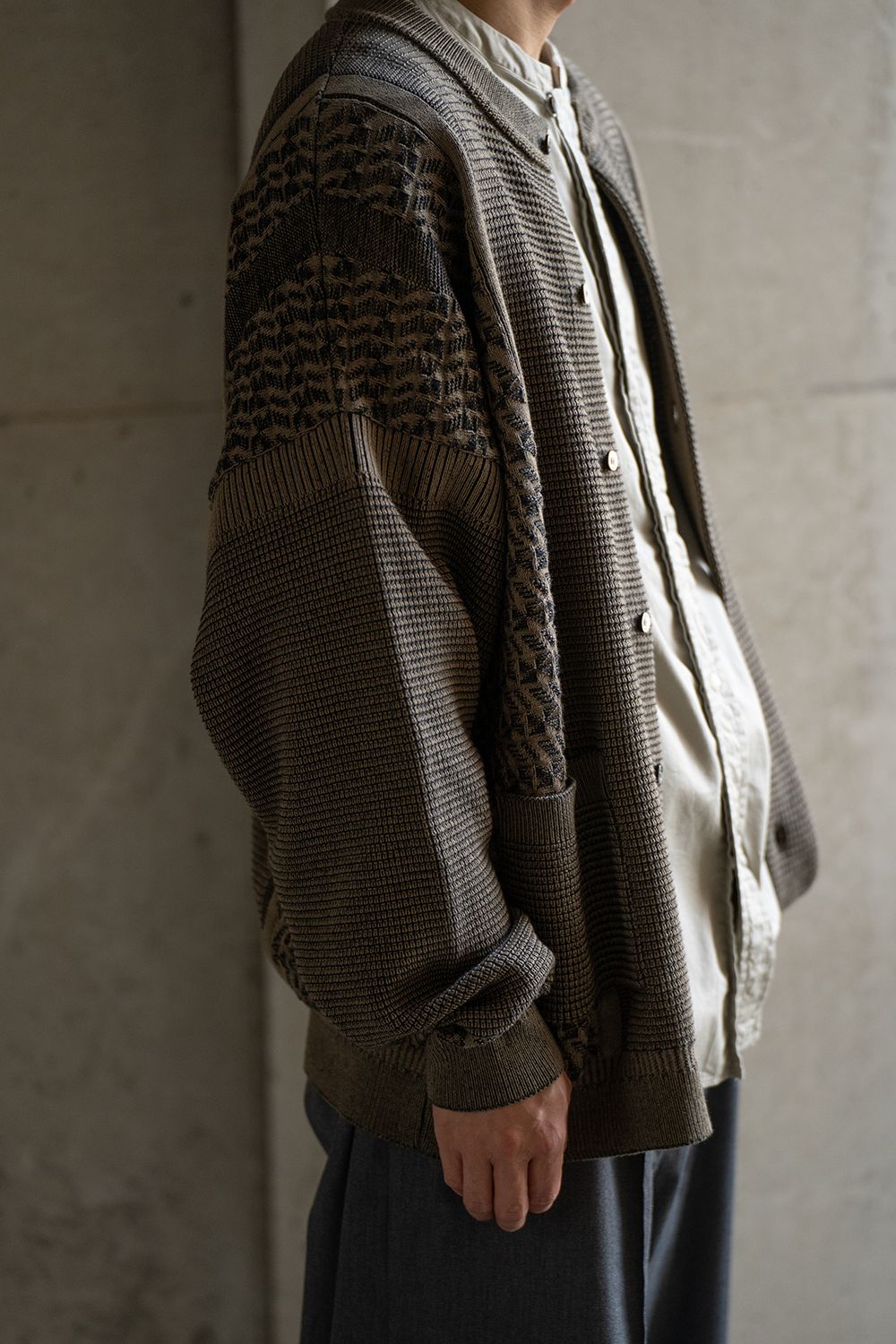 YASHIKI - 【ラスト1点】【24AW】Tasogare Cardigan(KHAKI) | Salty