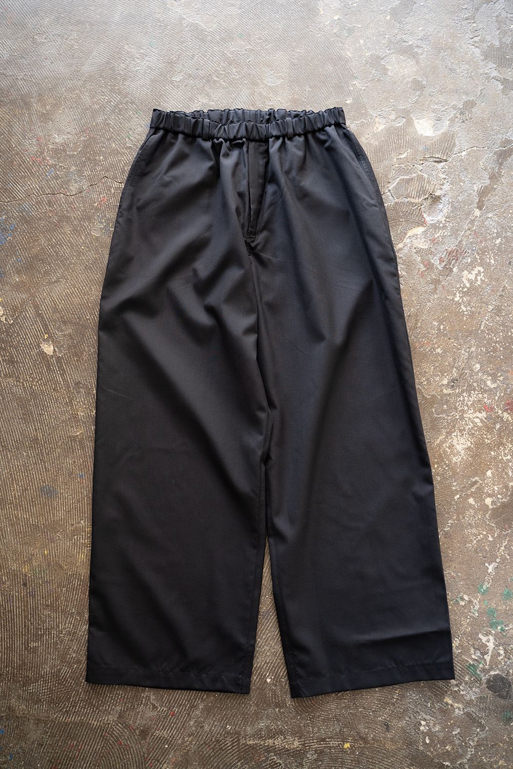 MITTAN - 【ラスト1点】エアリーウールワイドパンツ(黒) | Salty