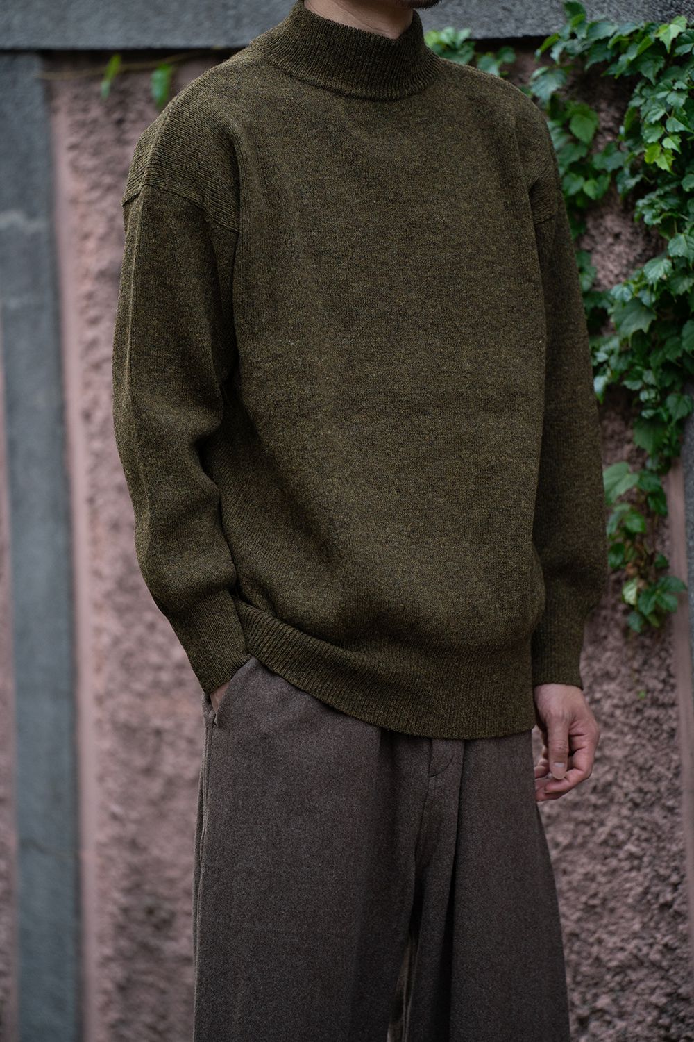 Slopeslow - 【ラスト1点】Hard twisted Shetlandwool GOB sweater