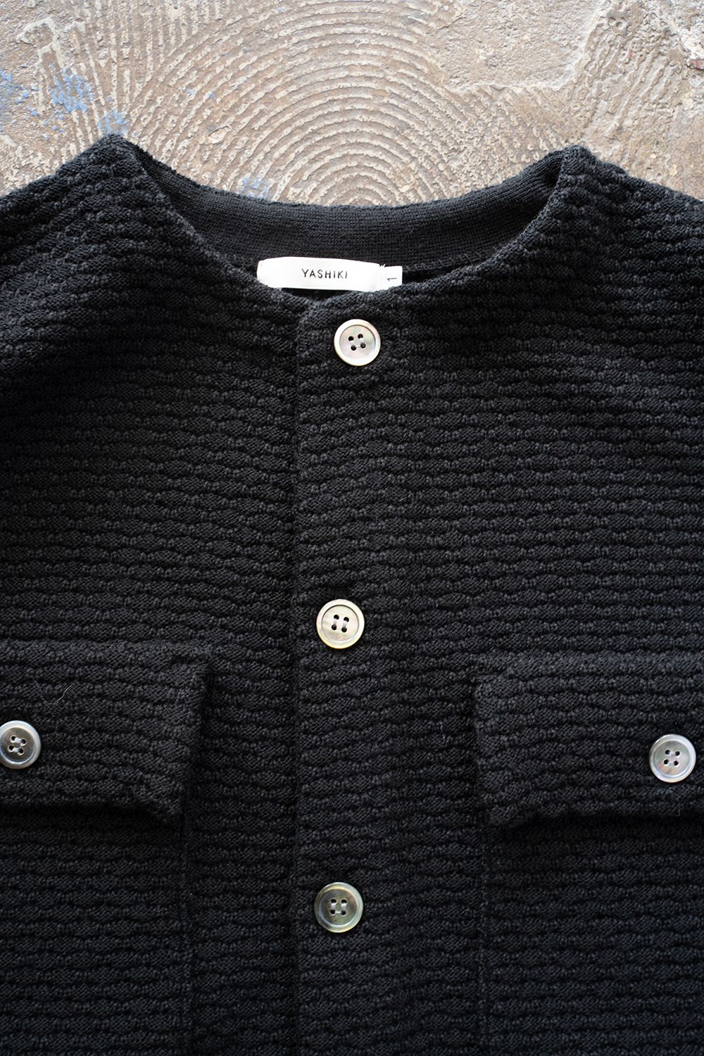 YASHIKI - 【25AW】Shinsetsu Knit Jacket(BLACK) | Salty