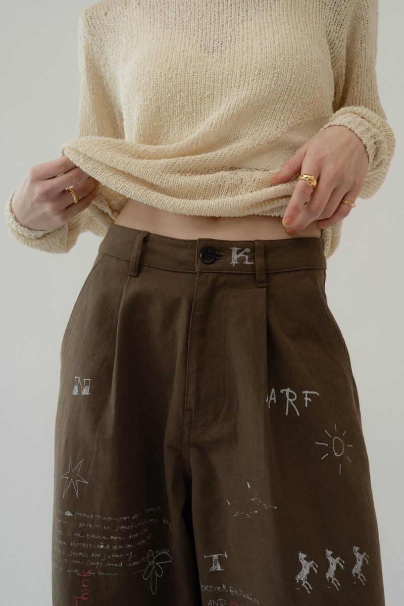 Knuth Marf - high waist tattoo pants(KotokaIzumi collab) / ハイ