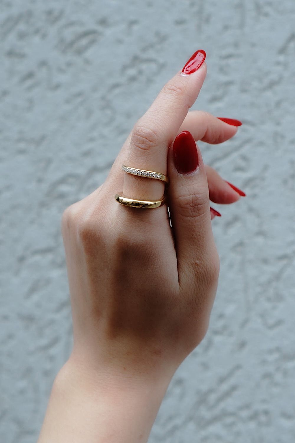 GYPPHY - 【即納】DOUBLE STRING MOISSANITE RING / ダブル ストリング