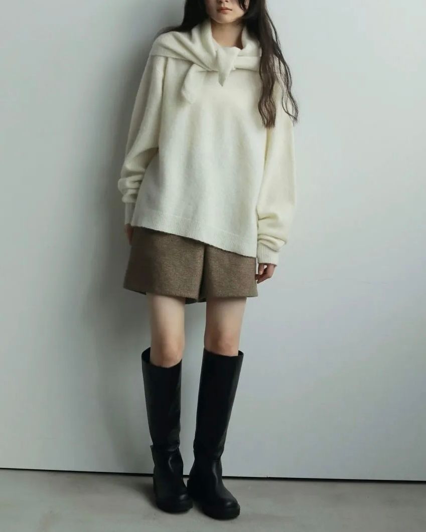 ànuke - Herringbone Short Pants / ヘリンボーン ショートパンツ