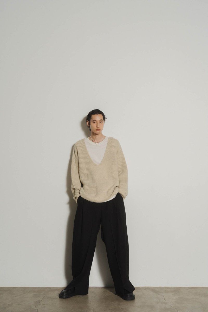 Knuth Marf - Uneck knit pullover (unisex) / Uネックニットプル