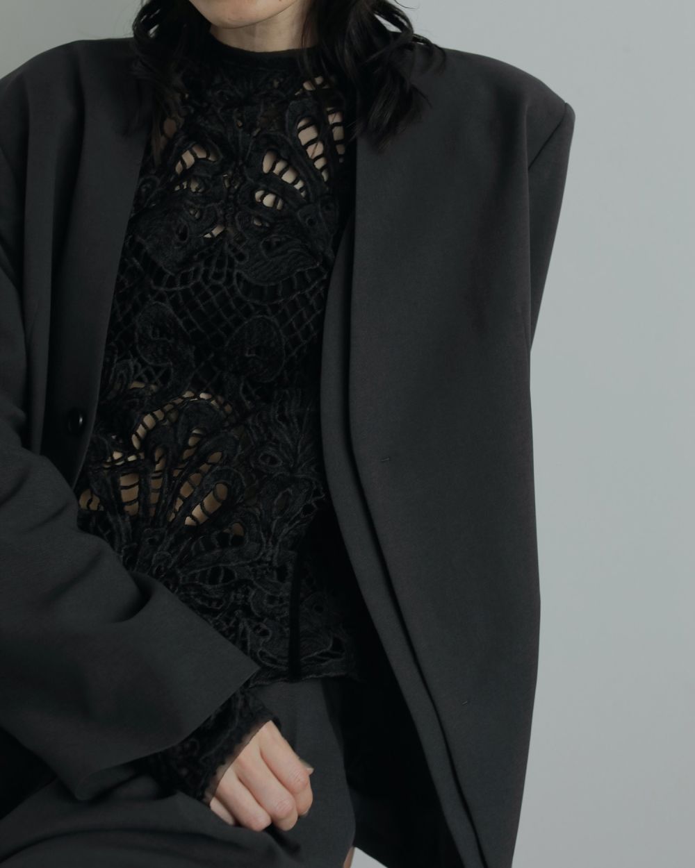 ànuke - Collarless Over Jacket / カラーレスオーバージャケット