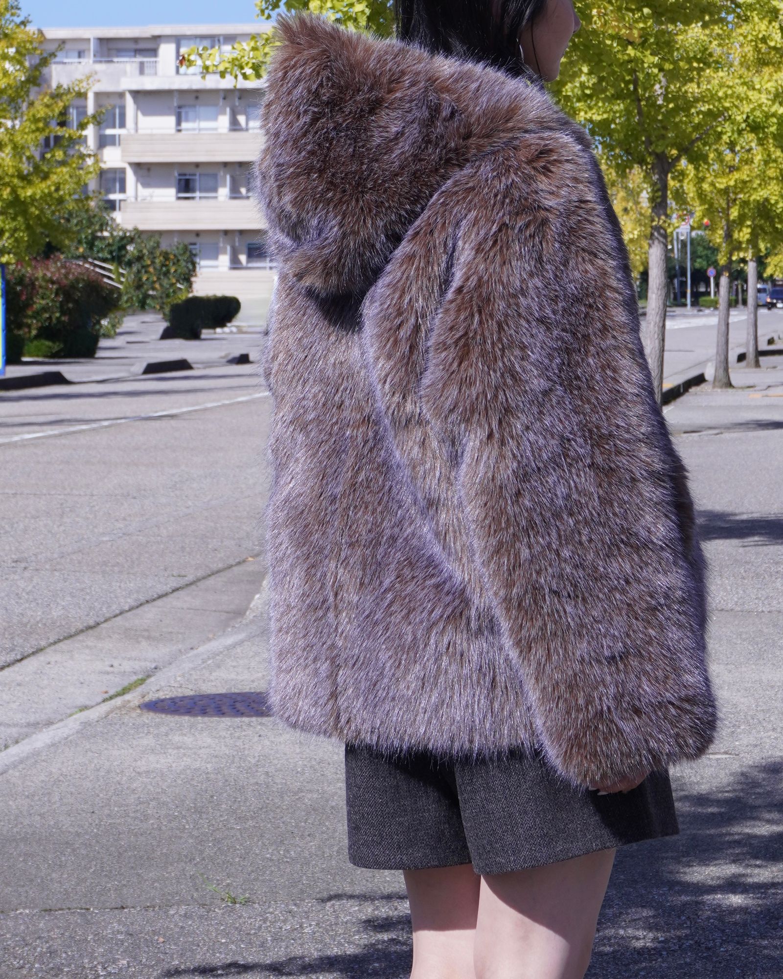 THINK FUR - Fox Like Fur Hoodie Coat / フォックスライクファー