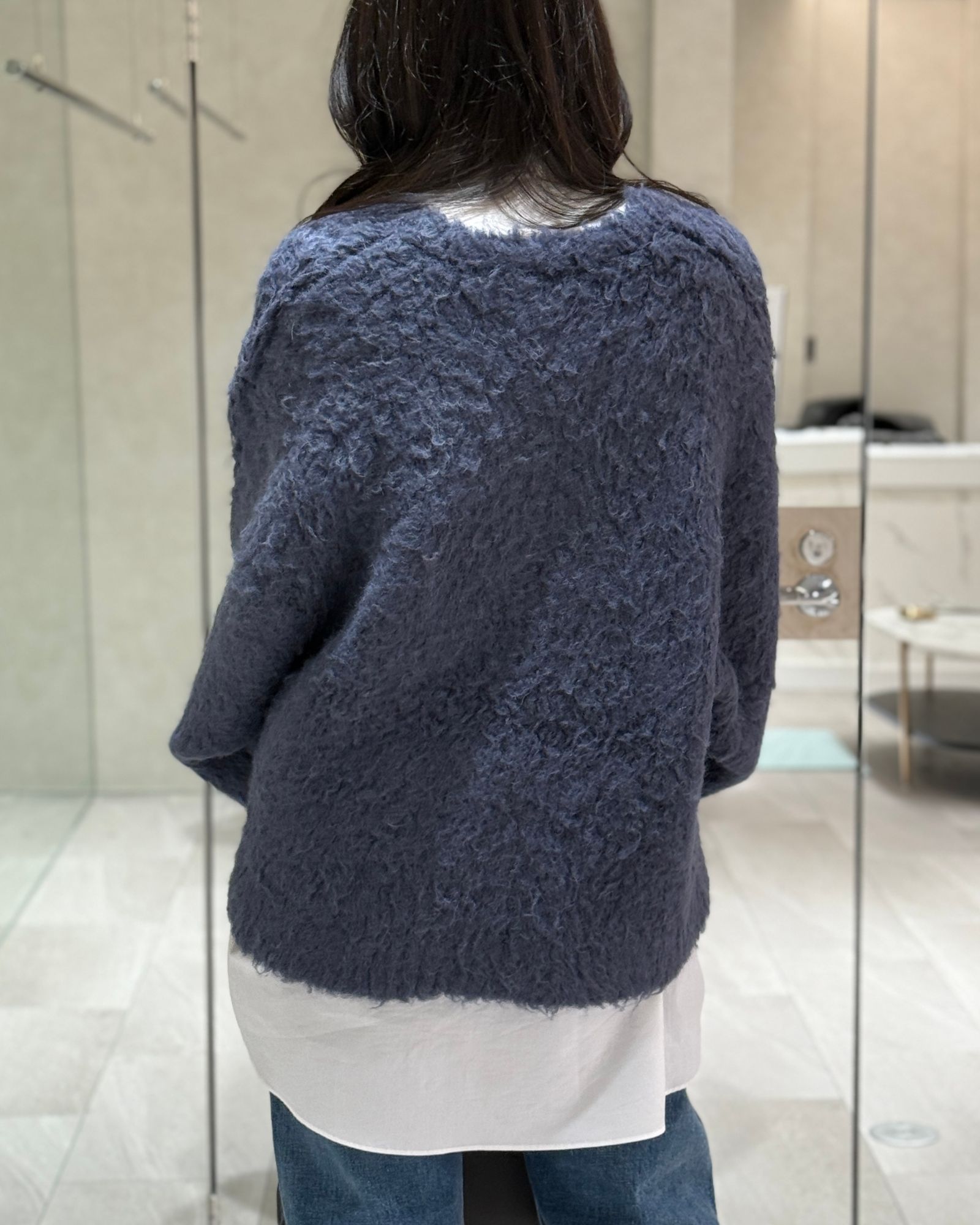 CAVEZA ROSSO - Curl shaggy knit cardigan / カールシャギーニット