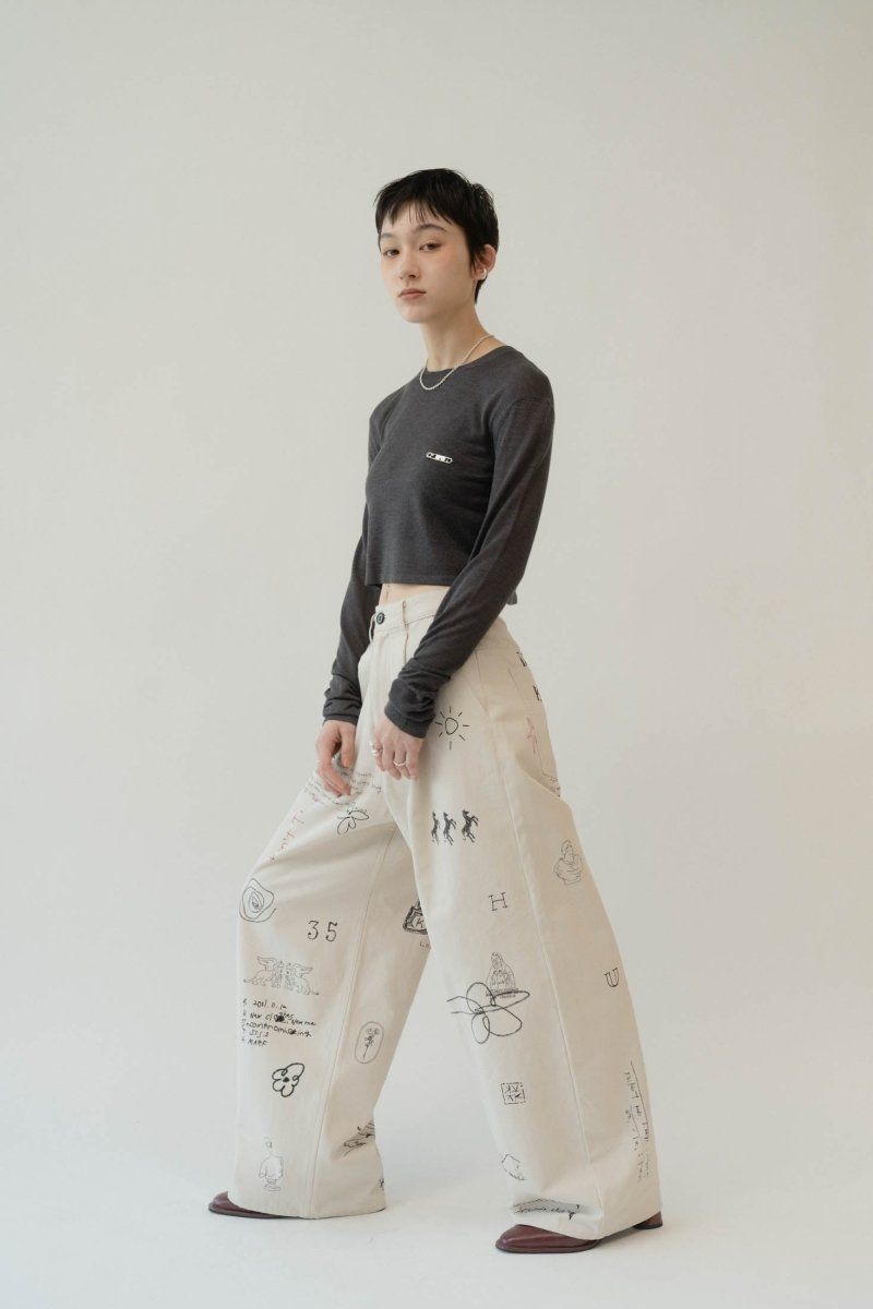 Knuth Marf - high waist tattoo pants(KotokaIzumi collab) / ハイ