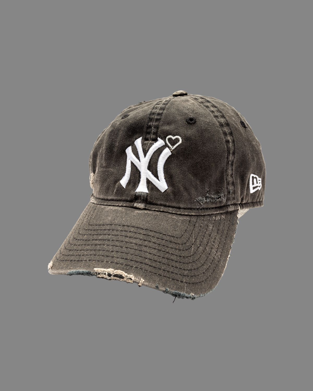 BASICKS - Damaged New York Cap / ダメージNYキャップ (ブラック