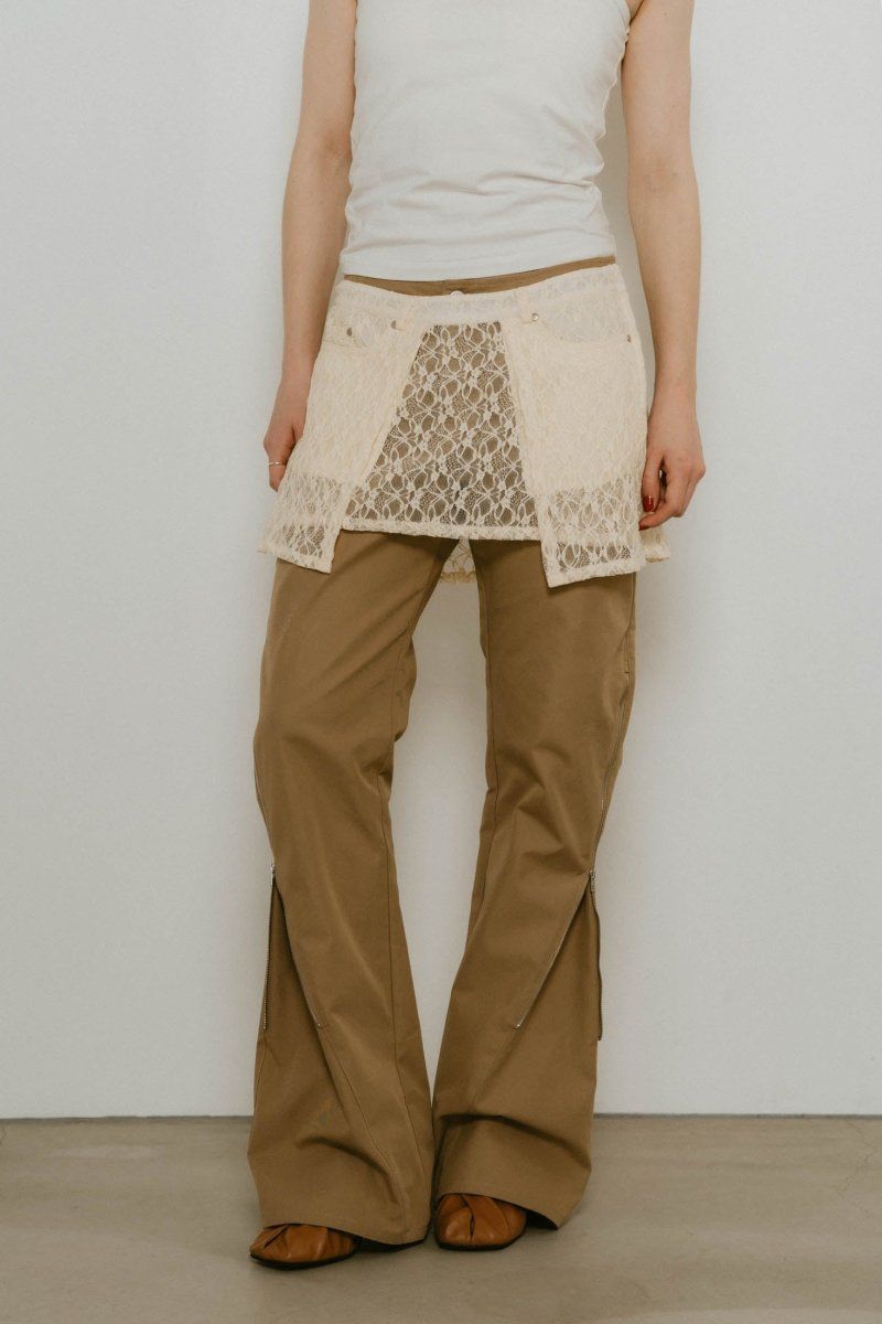 Knuth Marf - 2piece zip flare pants / 2ピース ジップフレアパンツ