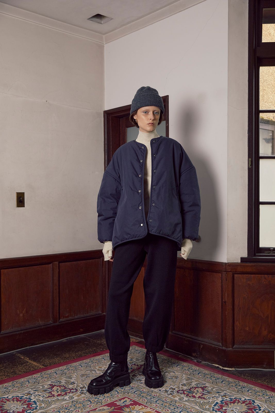 CAVEZA ROSSO - ウインドカフス テントブルゾン (ネイビー) | Sir