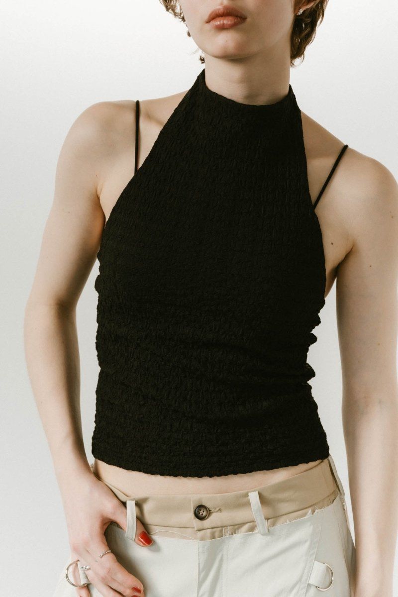 Knuth Marf - halter neck tops / ホルターネックトップス (ブラック