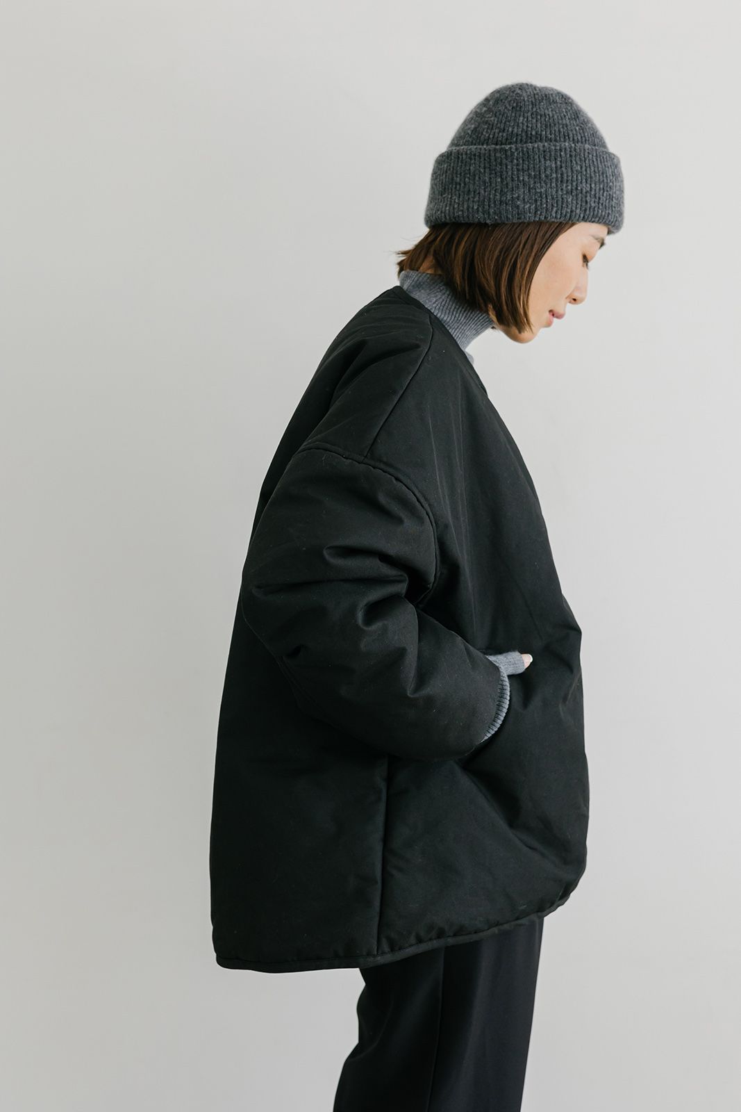 CAVEZA ROSSO - ウインドカフス テントブルゾン (ブラック) | Sir