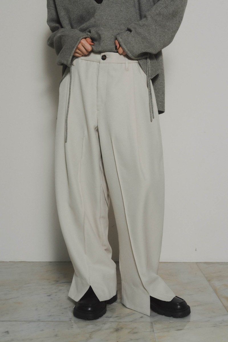 Knuth Marf - front slit pants (unisex) / フロントスリットパンツ
