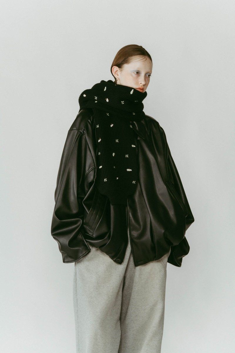 Knuth Marf - K motif muffler / Kモチーフマフラー (ブラック) | Sir