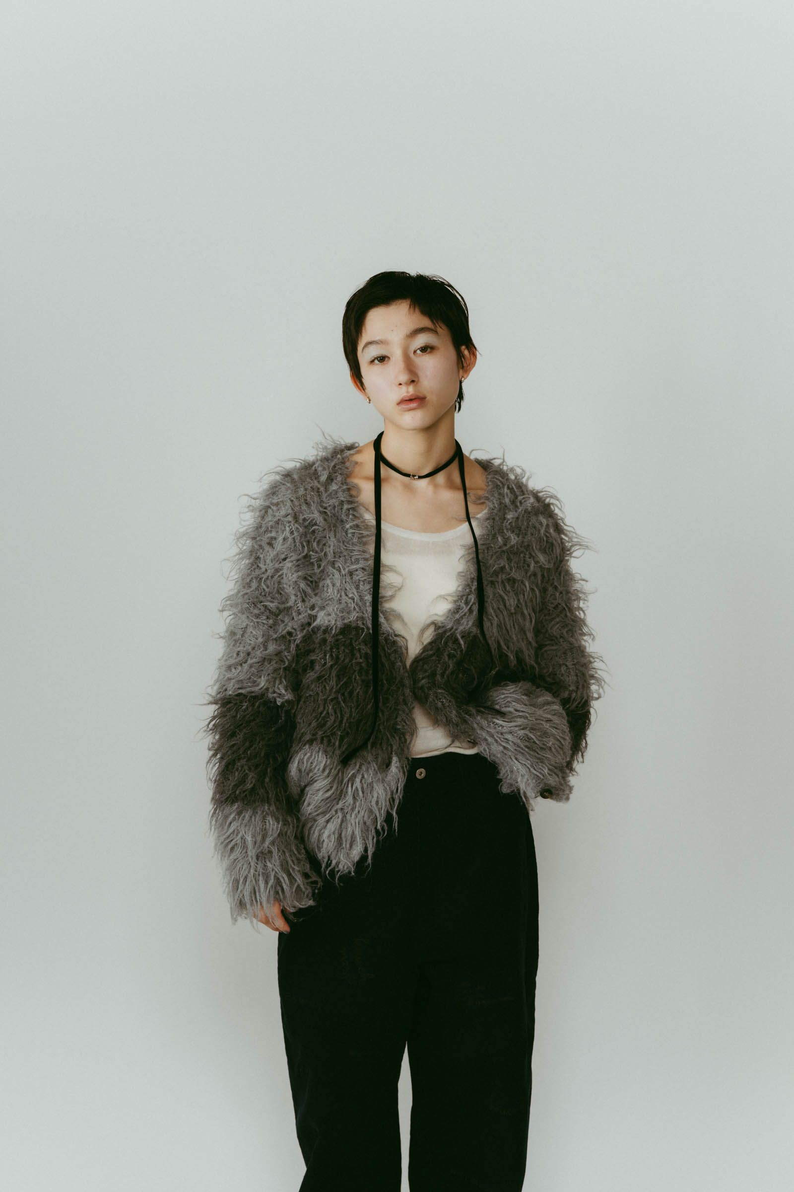 Knuth Marf - shaggy cardigan / シャギーカーディガン (グレー) | Sir