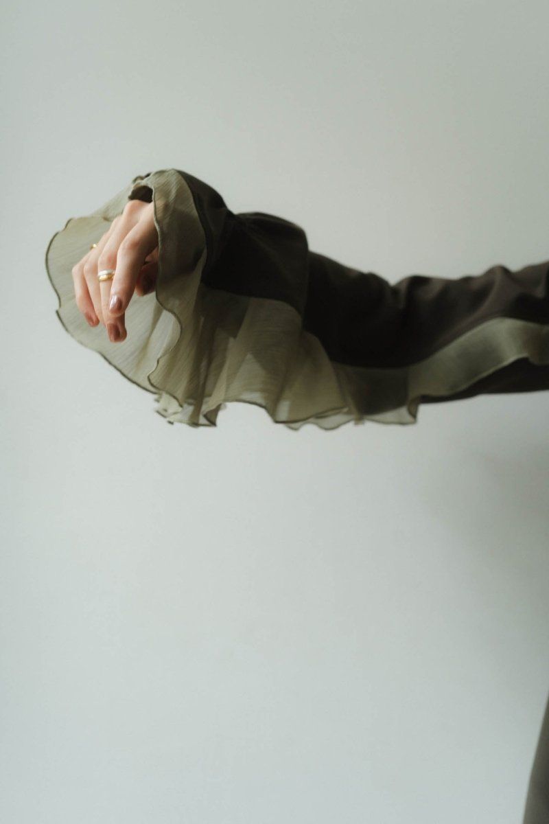Knuth Marf - frill sleeves one piece / フリルスリーブ ワンピース