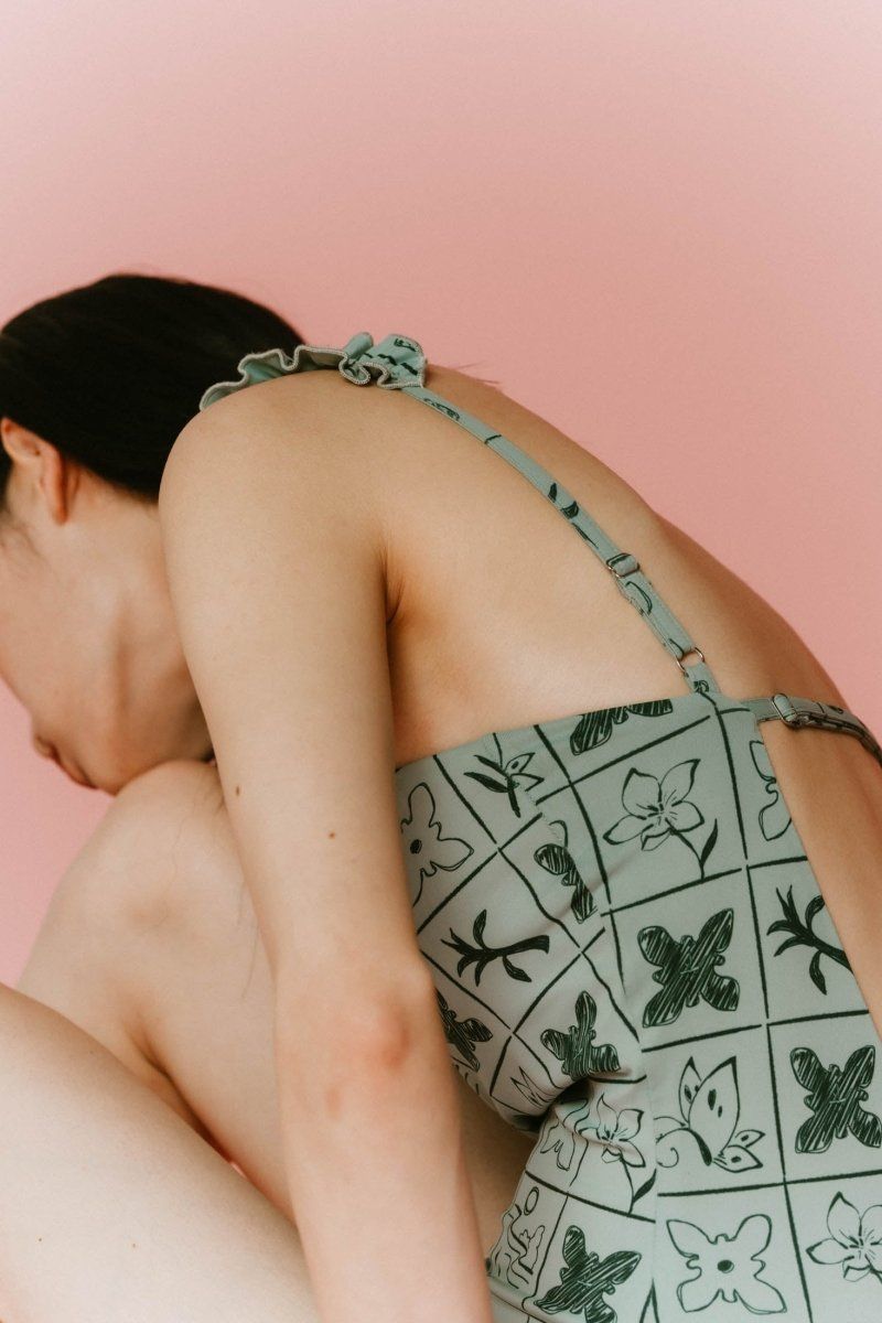 Knuth Marf - back open flower swim suit / バックオープン フラワー