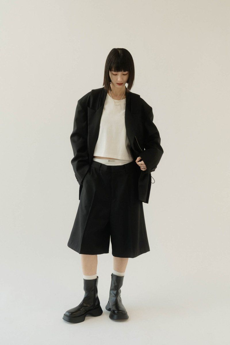 Knuth Marf - layered half pants(unisex) / レイヤード ハーフパンツ