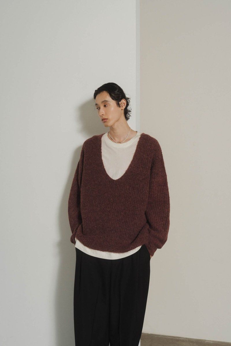 Knuth Marf - Uneck knit pullover (unisex) / Uネックニットプル