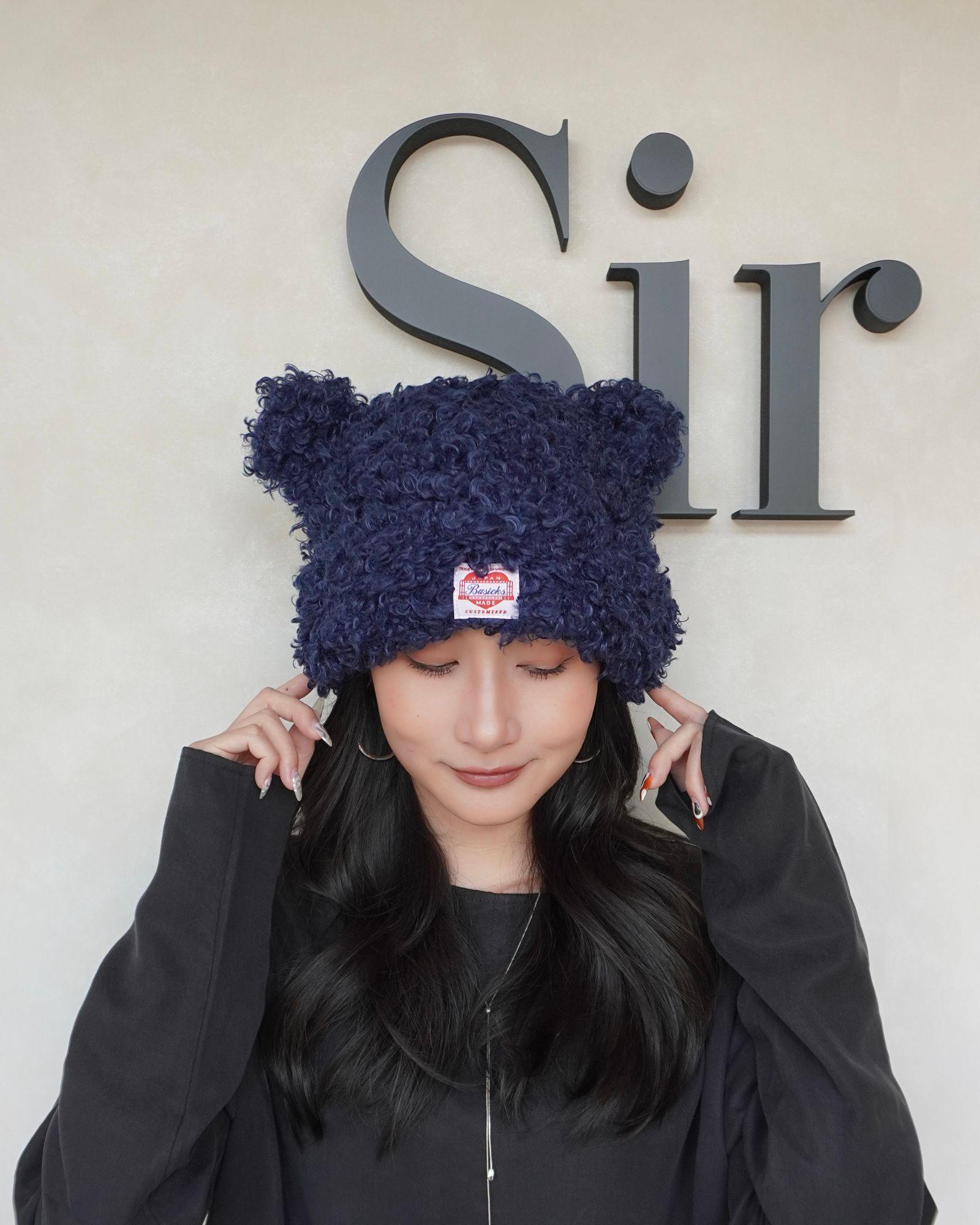 BASICKS - Bear Beanie / ベアビーニー (ネイビー) | Sir online store