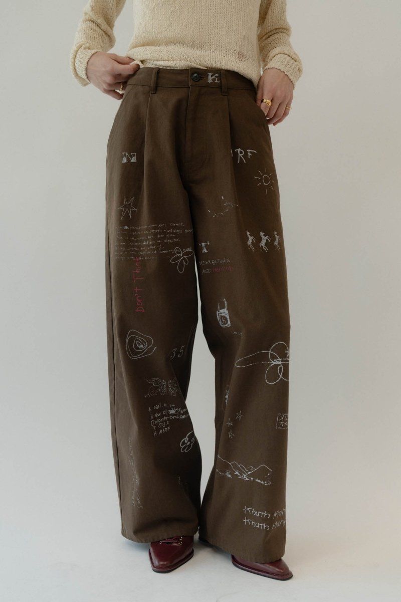 Knuth Marf - high waist tattoo pants(KotokaIzumi collab) / ハイ