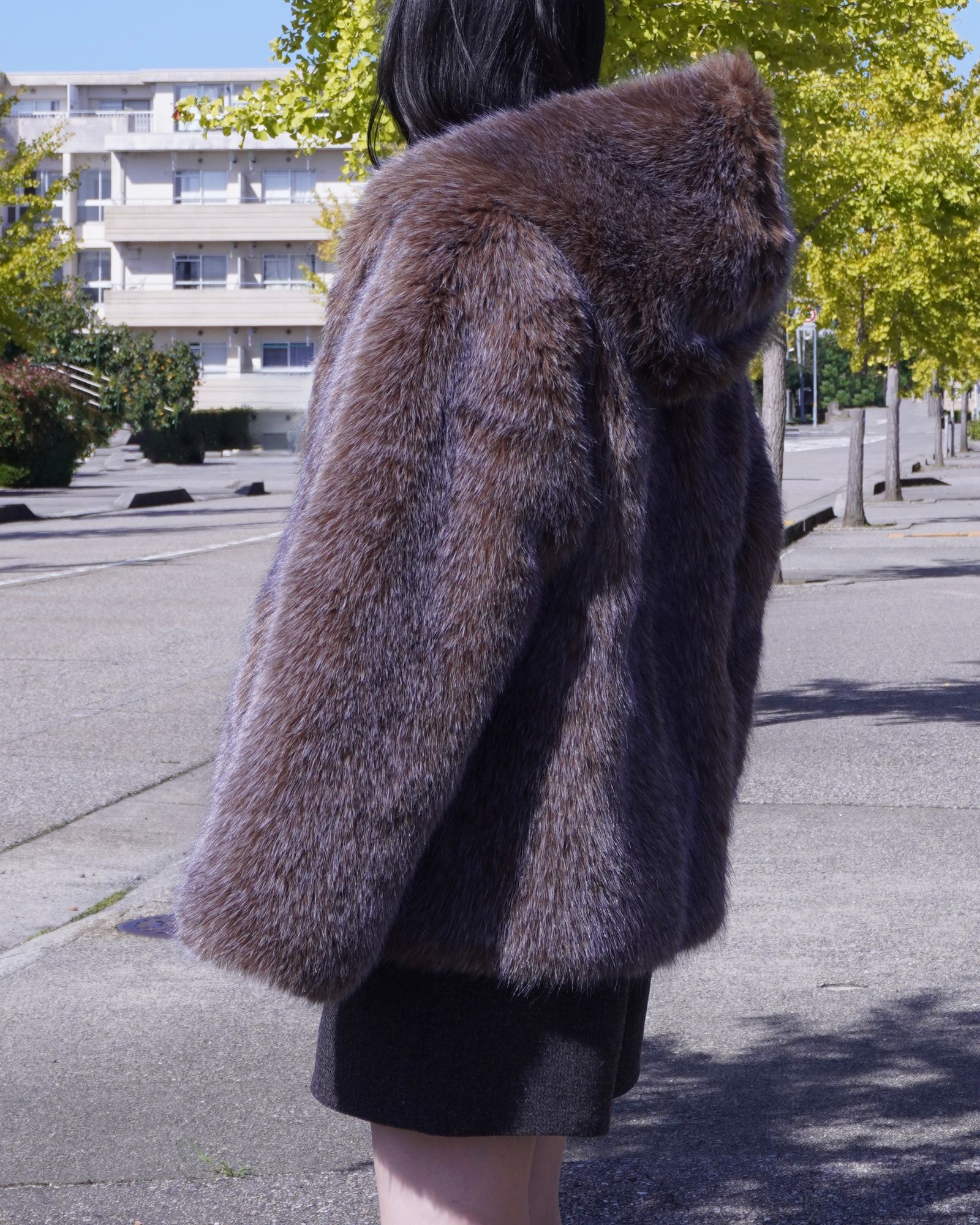THINK FUR - Fox Like Fur Hoodie Coat / フォックスライクファー