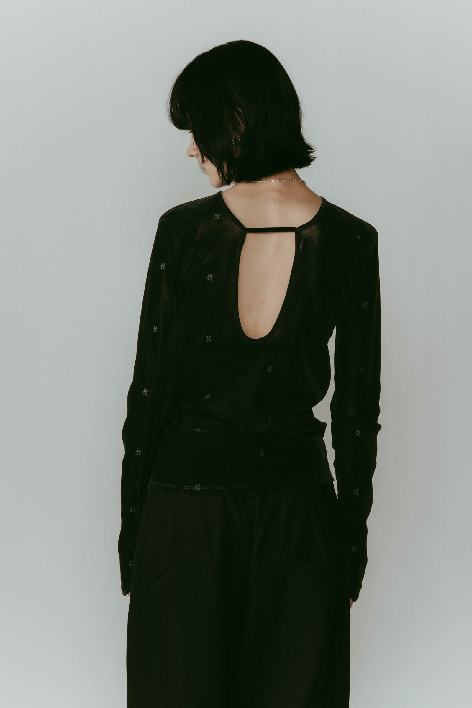 Knuth Marf - 2way sheer velours tops / 2ウェイ シアーベロア