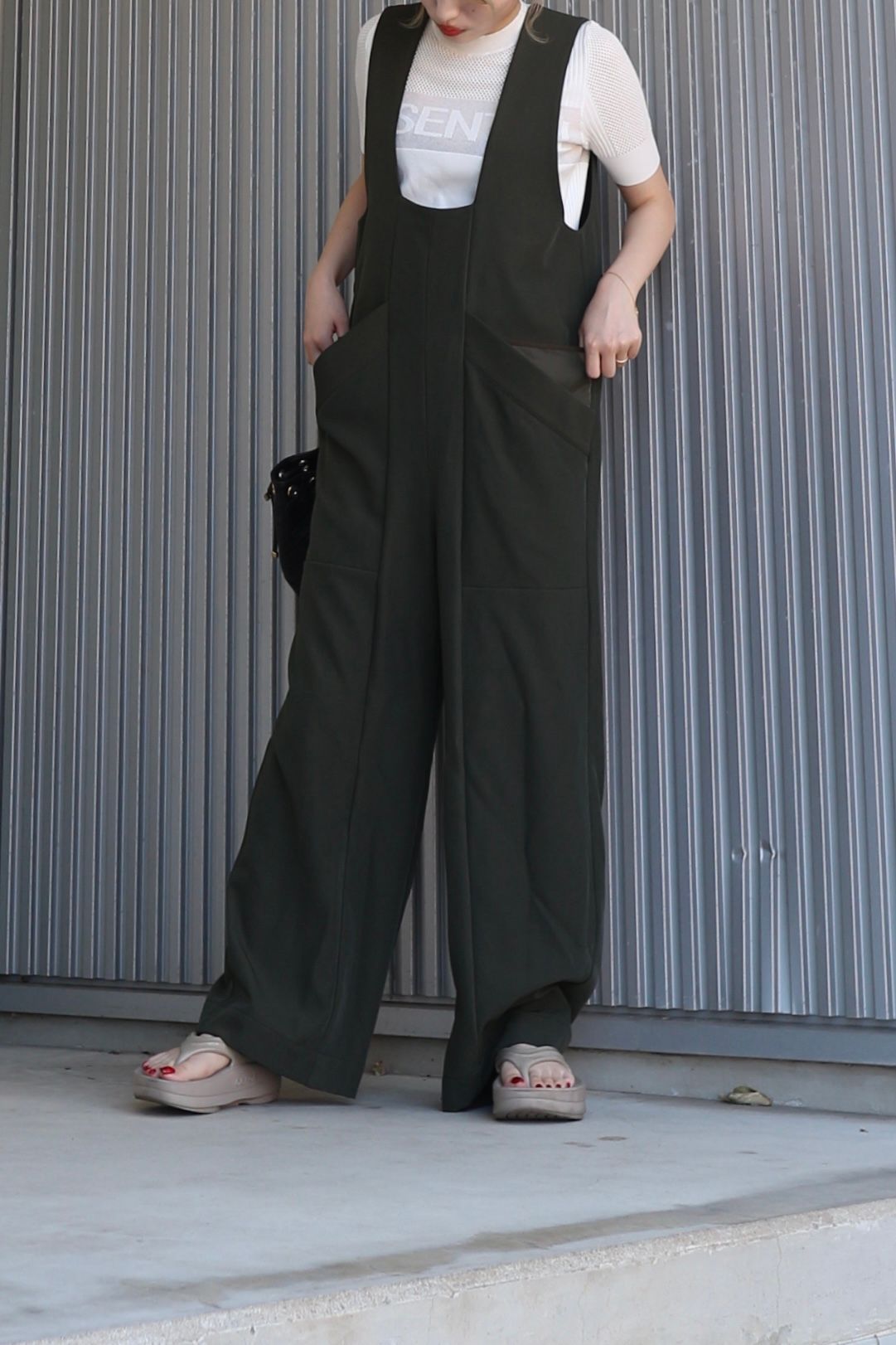 UN3D. - W POCKET AIO / ダブルポケットオールインワン (カーキ