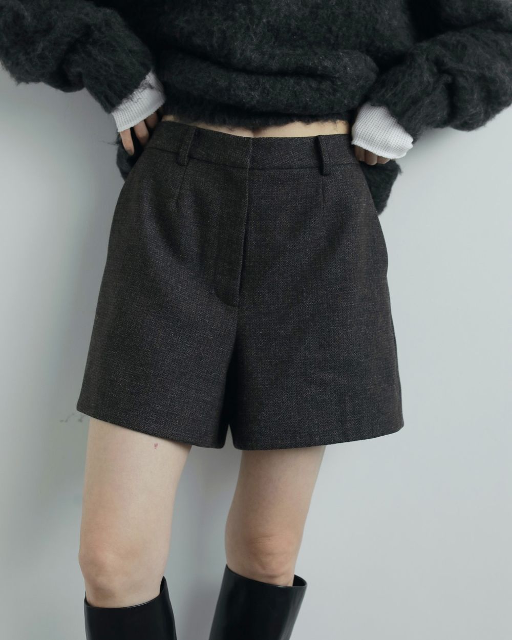 ànuke - Herringbone Short Pants / ヘリンボーン ショートパンツ