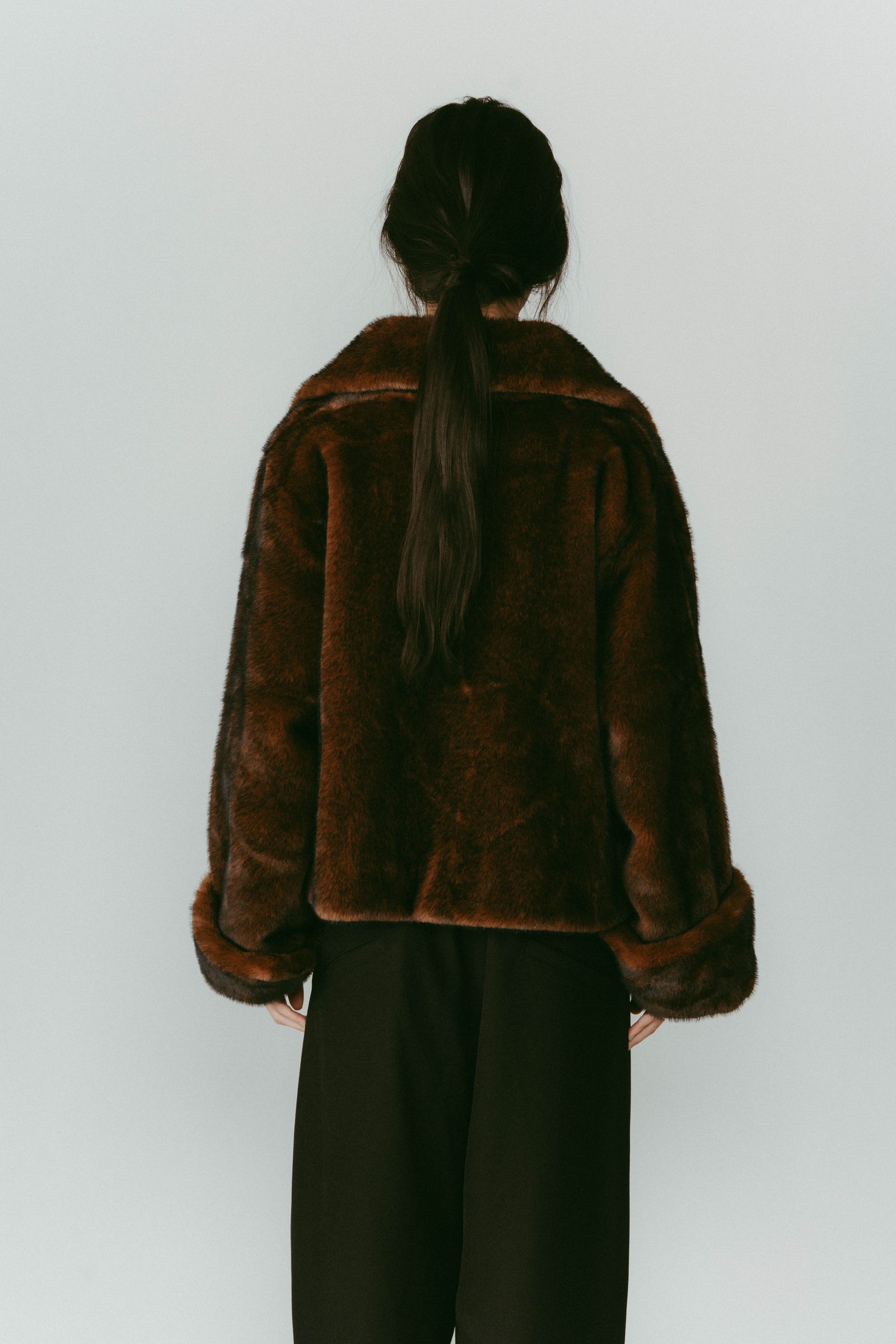 Knuth Marf - point collar fur coat / ポイントカラー ファーコート