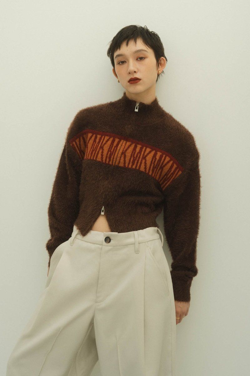 Knuth Marf - full zip motif cardigan / フルジップ モチーフ