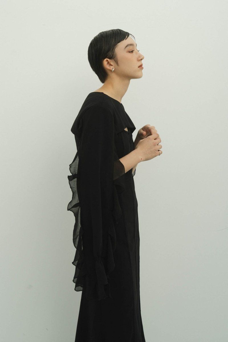 Knuth Marf - frill sleeves one piece / フリルスリーブ ワンピース