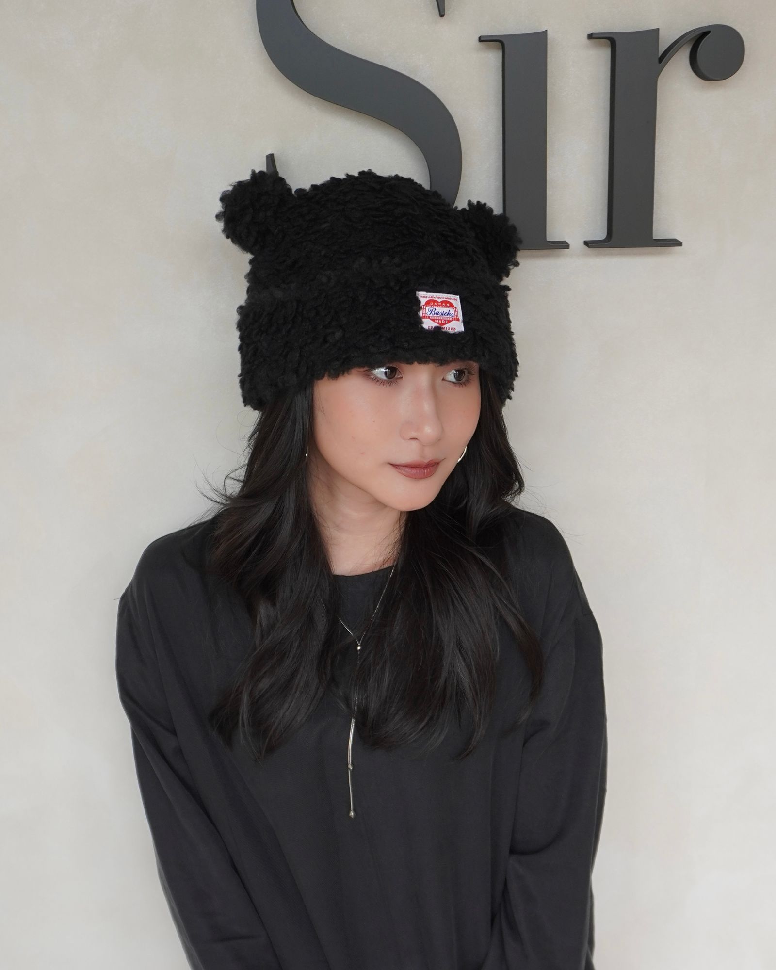 BASICKS - Bear Beanie / ベアビーニー (ブラック) | Sir online store